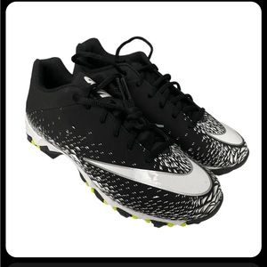 Nike Boys Vapor Shark 2 833388-001 Black White Football Cleats Shoes Sz 4Y